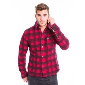 Moose Knuckle Plaid Flannel Shirt Sz L
